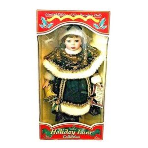 Porcelain Doll Tiffany by Dollex Holiday Lane Christmas Ltd 2004 Edition NEW NIB